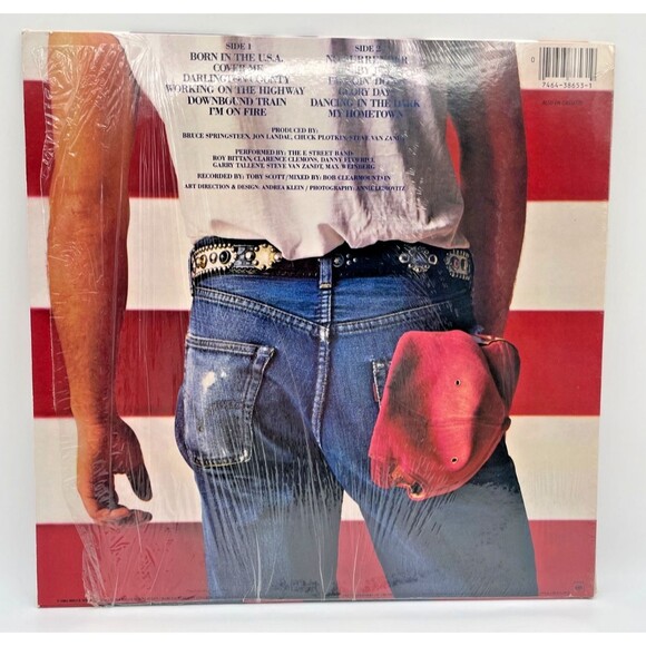 BRUCE SPRINGSTEEN 1984 Born In The U.S.A. Vinyl LP /QC 38653 w/ Hype Sticker NM - Picture 2 of 10